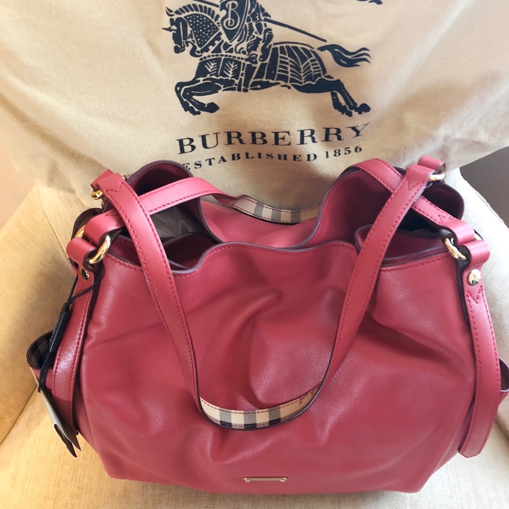 New Burberry Pink Azalea Small Canterbury Leather - Picture 1 of 8